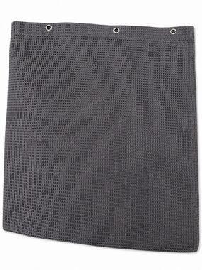 Fabric Shower Curtain for Bathroom - Waffle Weave 72"W x 72"L (Pack of 1) Grey